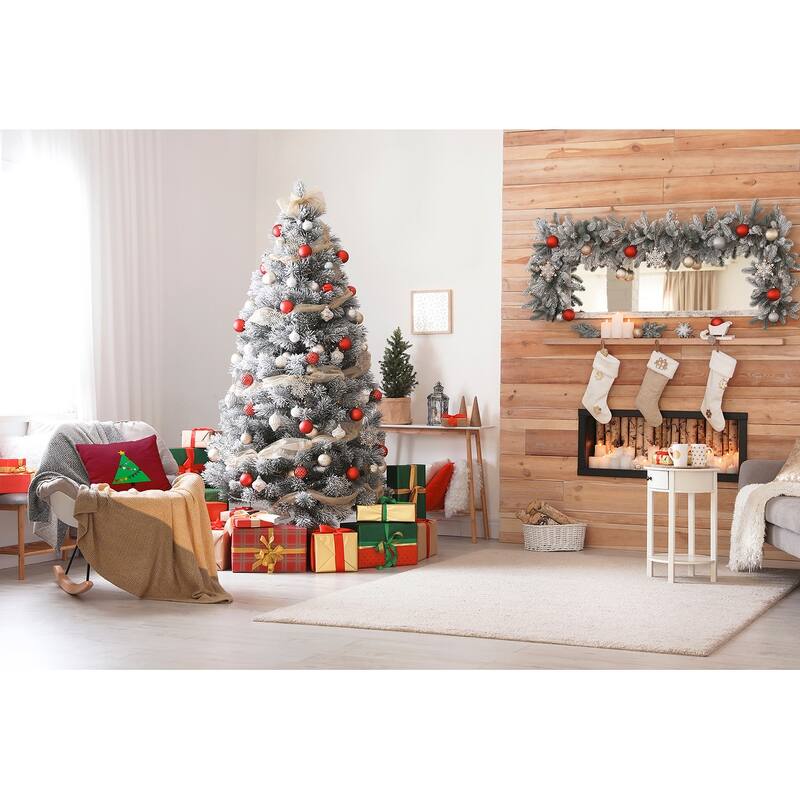 Pride Garland Tree Christmas Accent Pillow