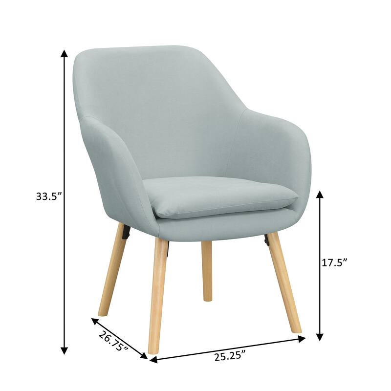 Convenience Concepts Take a Seat Charlotte Wingback Upholstered Accent Armchair
