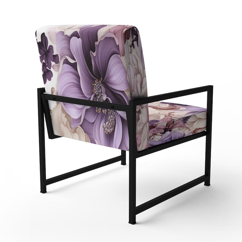 Designart "Ethereal Floral Delight Victorian Pattern III" Upholstered Floral Accent Chair and Cottage Arm Chair - Multiple Color