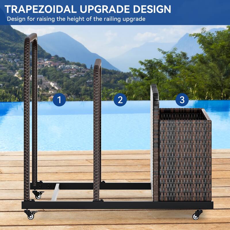 Outdoor Wicker Patio Poolside Deck box