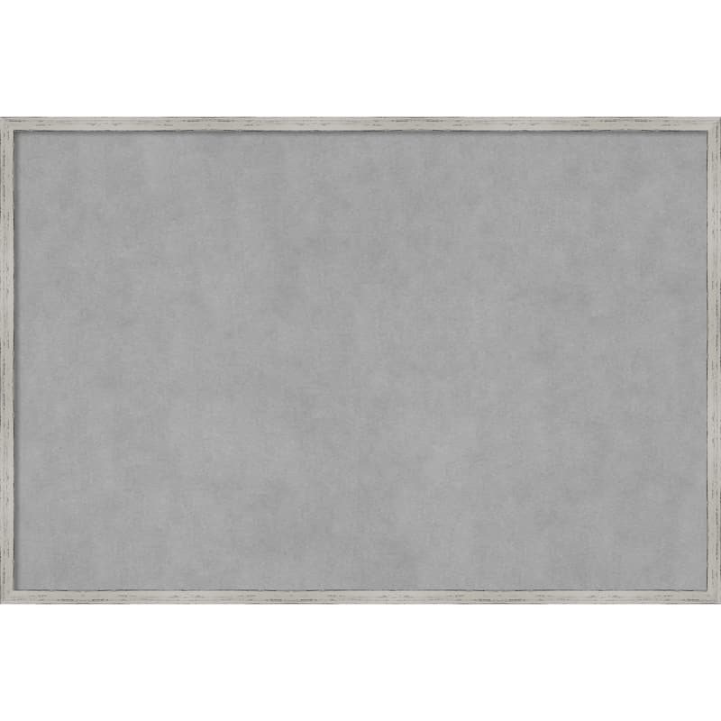 Amanti Art Shiplap White Narrow Framed Magnetic Board