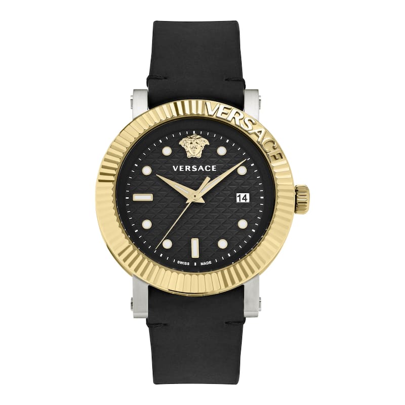 Versace V-Classic Leather Watch - Two Tone