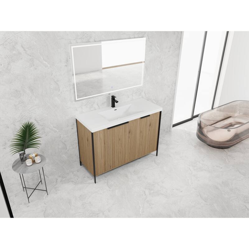 48" Freestanding Bathroom Vanity with Resin Sink