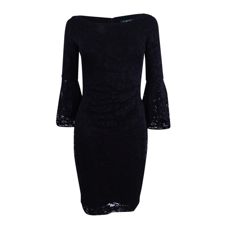 ralph lauren lace bell sleeve dress
