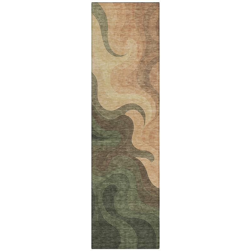 Machine Washable Indoor/ Outdoor Modern Dejuan Chantille Rug