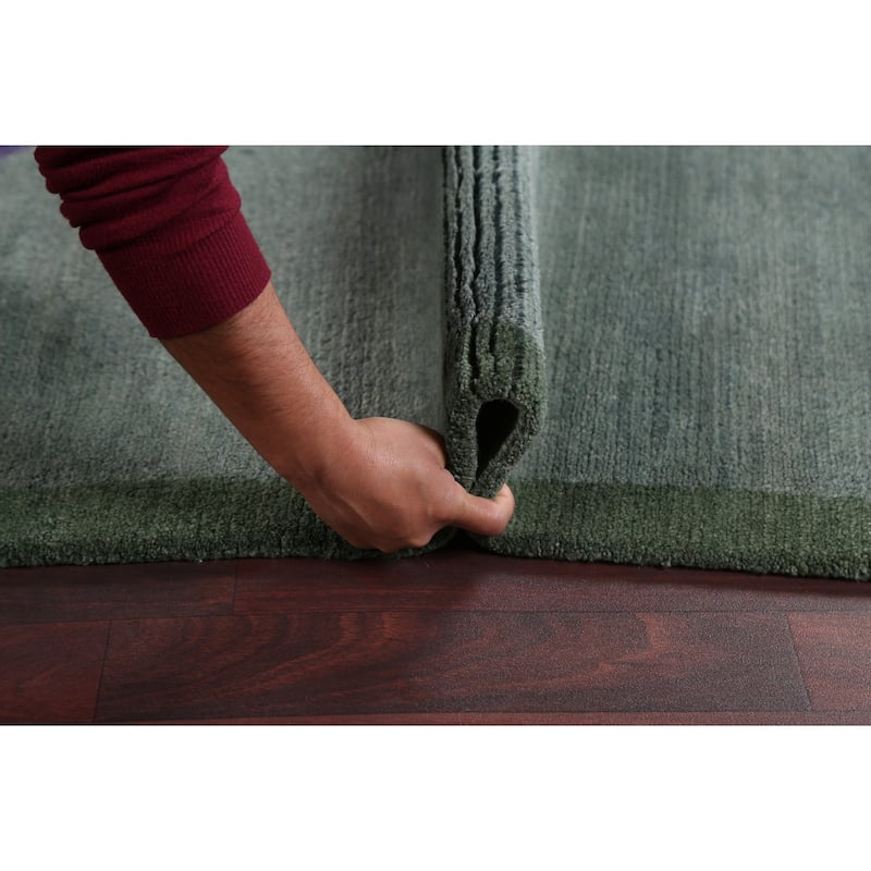 Vegetable Dye Abstract Nepalese Oriental Area Rug Handmade Wool Carpet - 6'2" x 9'3"