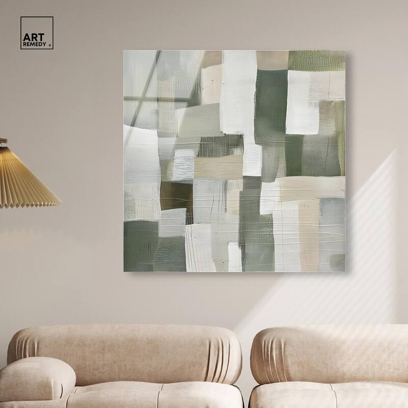 Pale Jade Green I Acrylic by Art Remedy, Ready to Hang
