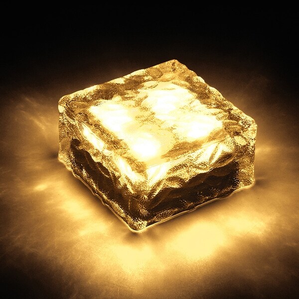 Shop ONE Waterproof Solar Path Ice Cube Rocks LED Frosted ...