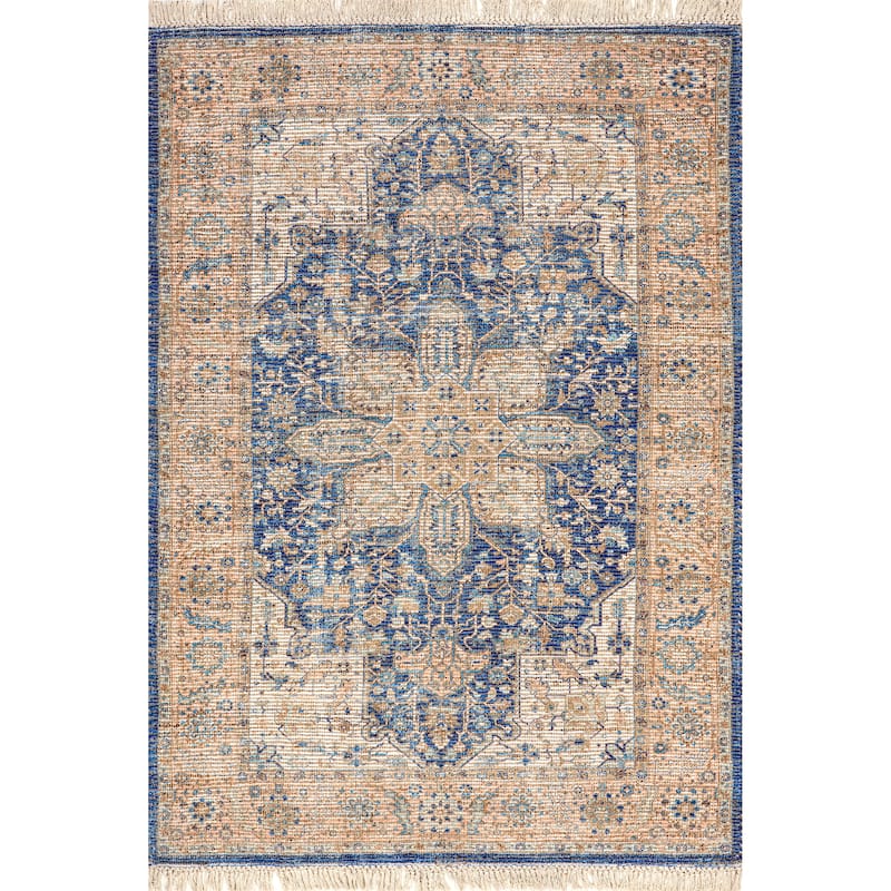 Lennox Persian Medallion Tassel Area Rug
