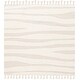 preview thumbnail 10 of 8, SAFAVIEH Hand-Knotted Casablanca Sophio Tribal Stripe Wool Rug 6' Square - Ivory/Beige - Square