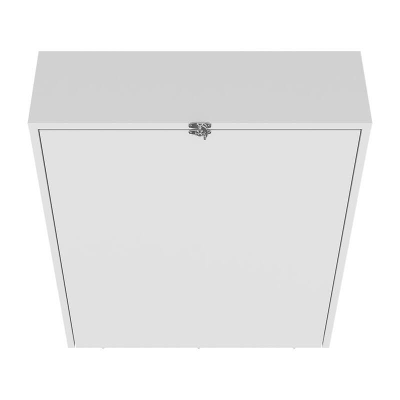 White Folding Table with 4 Shelves