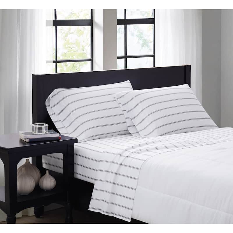 Truly Soft Ticking Stripe 4 Piece Sheet Set