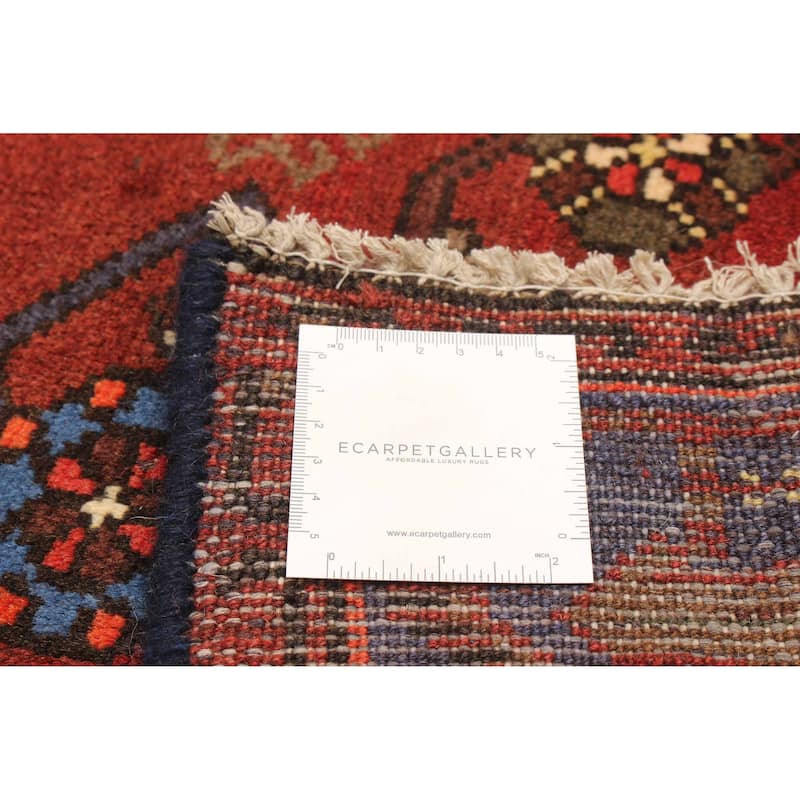 ECARPETGALLERY Hand-knotted Andelz Dark Red Wool Rug - 4' 1" x 6' 3"