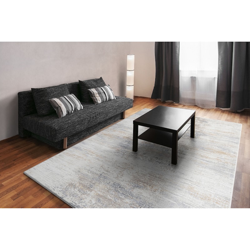 Dynamic Rugs Charlotte Traditional Area Rug - 5'3"x7' - Beige/Grey/Dark Grey