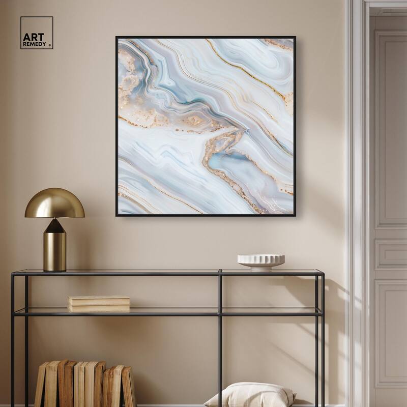 Icy Glitter Stone I Canvas by Art Remedy