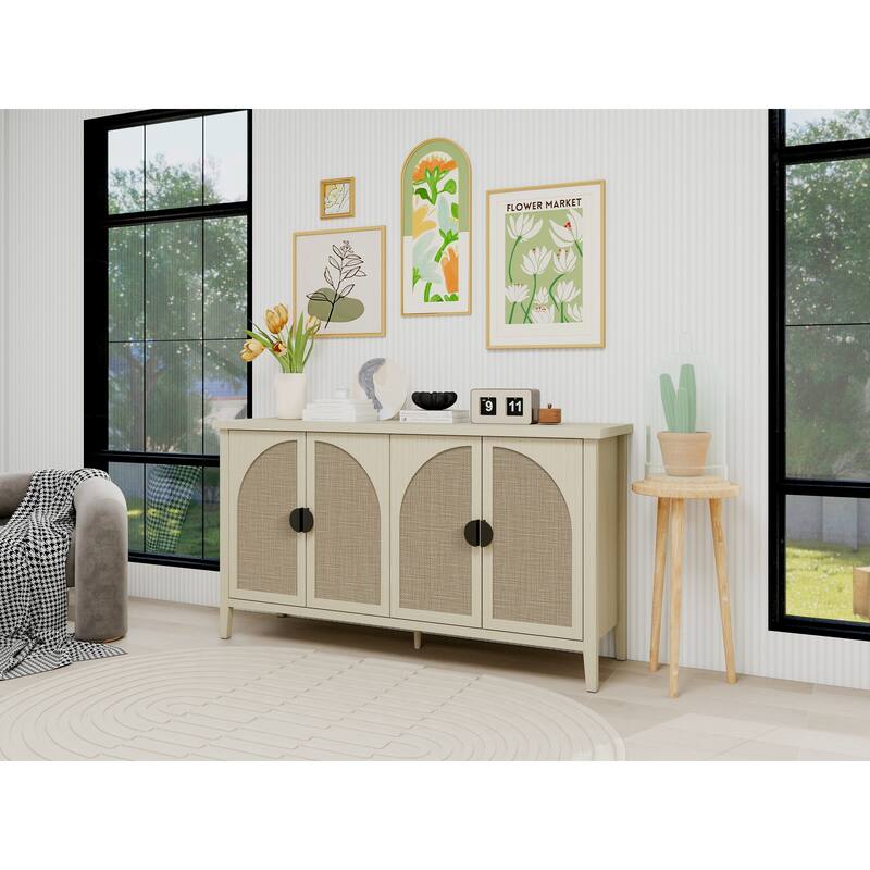 Natural Buffet Server Cabinet Storage Cabinet Toy Cabinet Console Cabinet