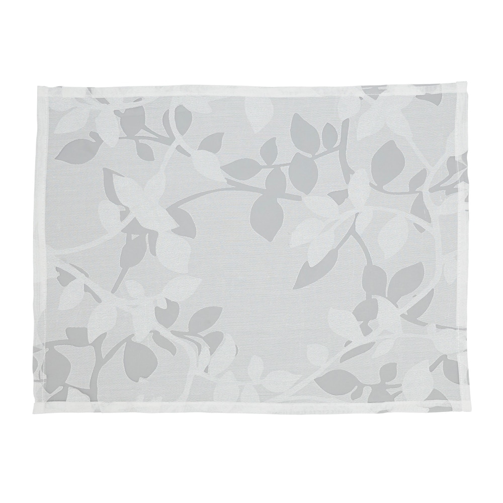 Sheer Elegance Burnout Voile Vine Design Placemat (Set of 4) - 13"x19"