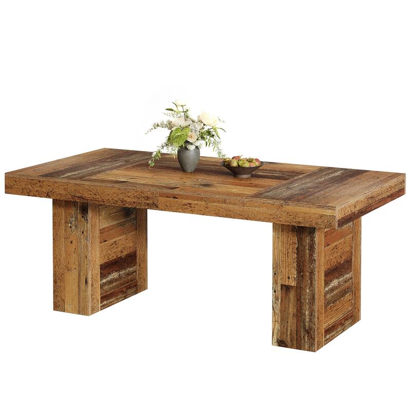 63'' Large Kitchen Table, Rectangle Dining Table for Dining Room, Family Meals, Banquets & Dinner Parties