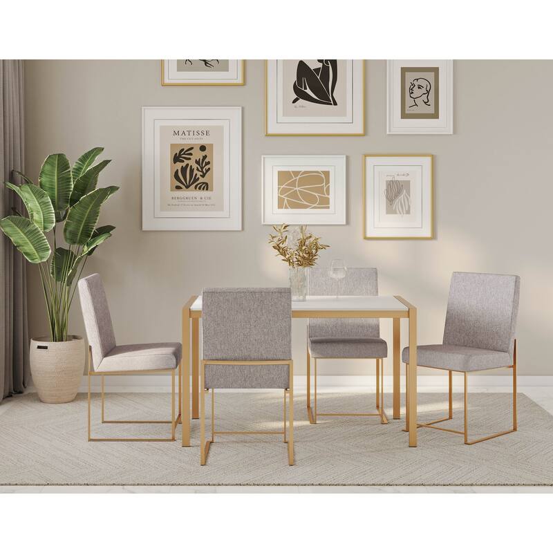 Silver Orchid Forrest Gold High Back Dining Chair - Set of 2