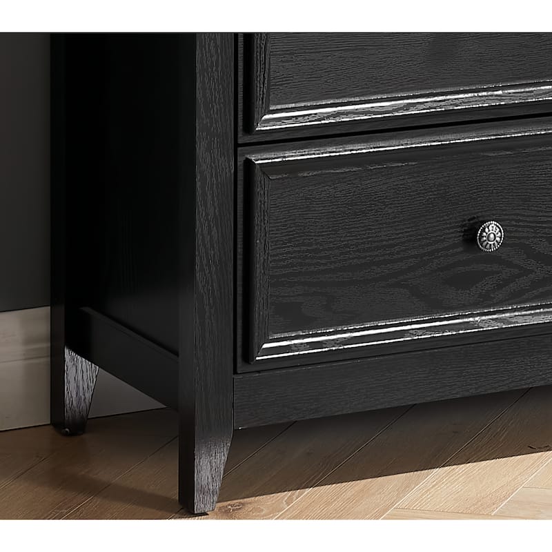 Farmhouse Modern 7-Drawer Horizontal Dresser, Cabinet, Storage Clothes, Storage Drawers Cabinet for Living Room
