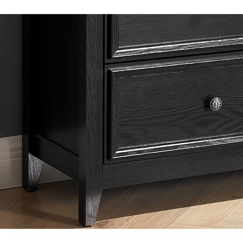 Farmhouse Style 7-Drawer Wood Dresser and Chest of Drawers for Bedroom