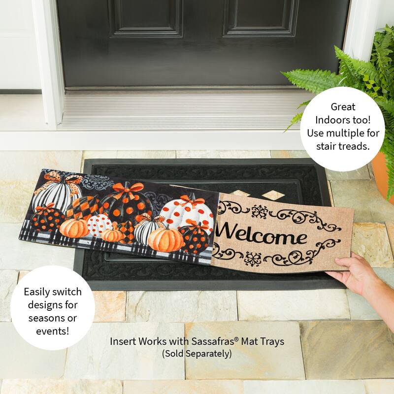 Elegant Patterned Pumpkins Sassafras Switch Mat - Multi-Color