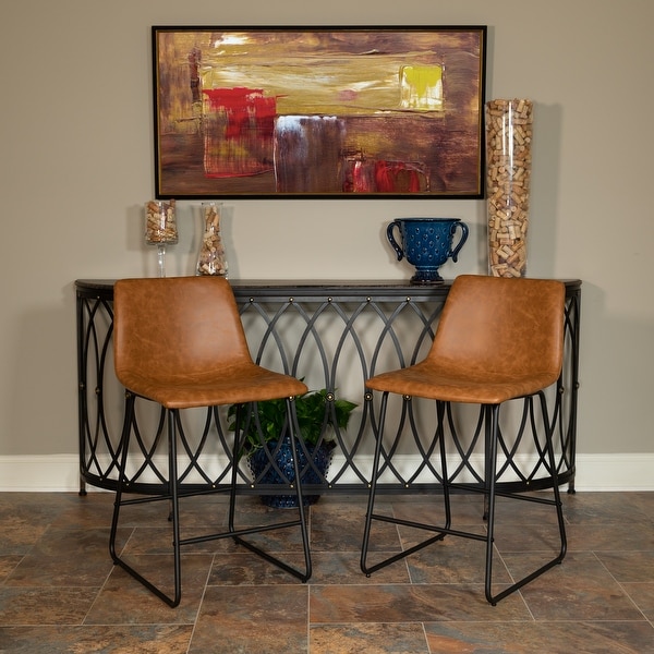 LeatherSoft Counter Height Stools (Set of 2). Opens flyout.