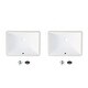 preview thumbnail 10 of 8, STYLISH 18x13 inch Porcelain Rectangular Undermount Bathroom Sink Set of 2