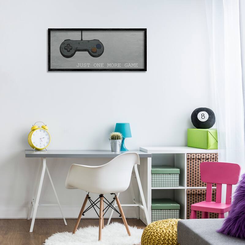 Stupell Just One More Rustic Gaming Framed Giclee Art Design By Kim Allen