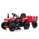 preview thumbnail 17 of 46, 12V Kids Ride-On Tractor Car with Trailer & LED Lights - Fun Farming Adventure