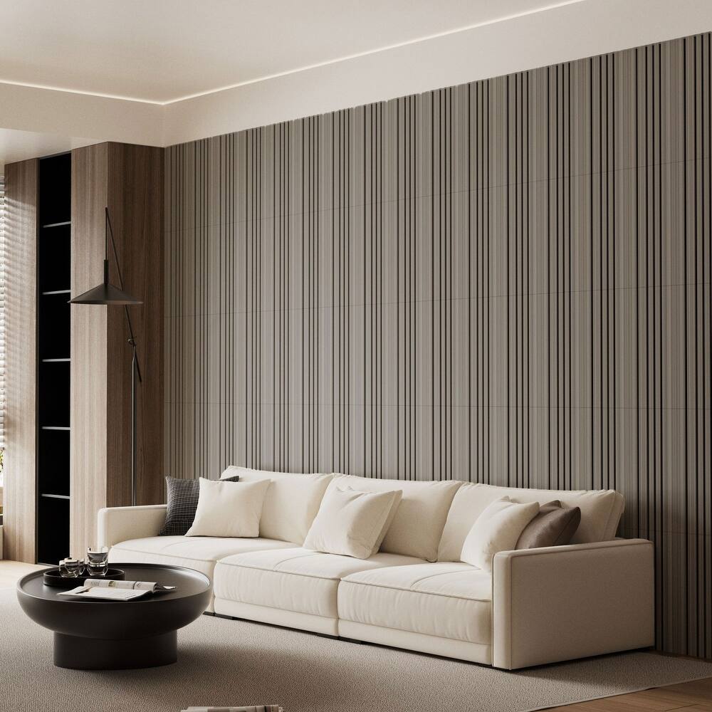 23.6" x 23.6" Wood Slat Acoustic Wall Panels for Ceiling and Wall Decor, 8-Pack (31 sq ft)