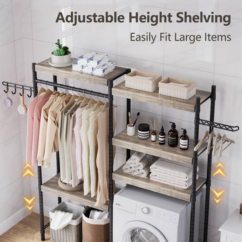 Washer and Dryer Shelves, 5 Tiers Laundry Room Storage and Organizer