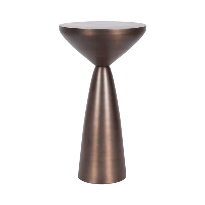 Kate and Laurel Steeves Metal Round Side Table - 13x13x23 - 13x13x23 - Bronze