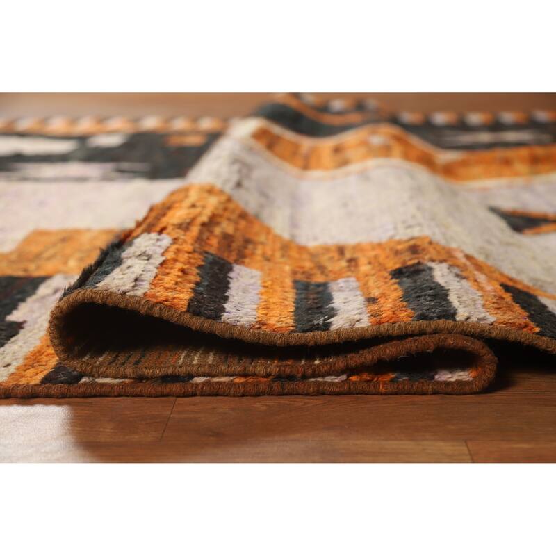Geometric Moroccan Area Rug Handmade Bedroom Wool Carpet - 6'11" x 9'10"