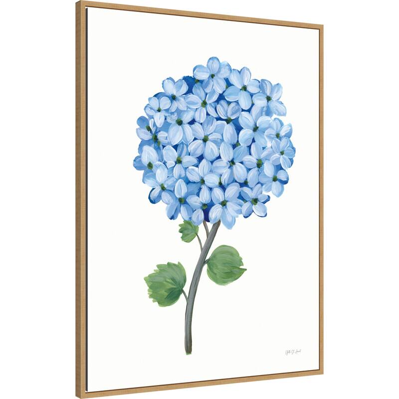 Nantucket Blue Hydrangea No. 1 by Yvette St. Amant Framed Canvas Wall Art Print