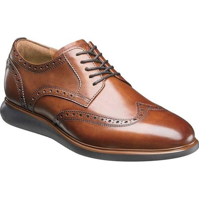 florsheim solar navy wingtip shoes