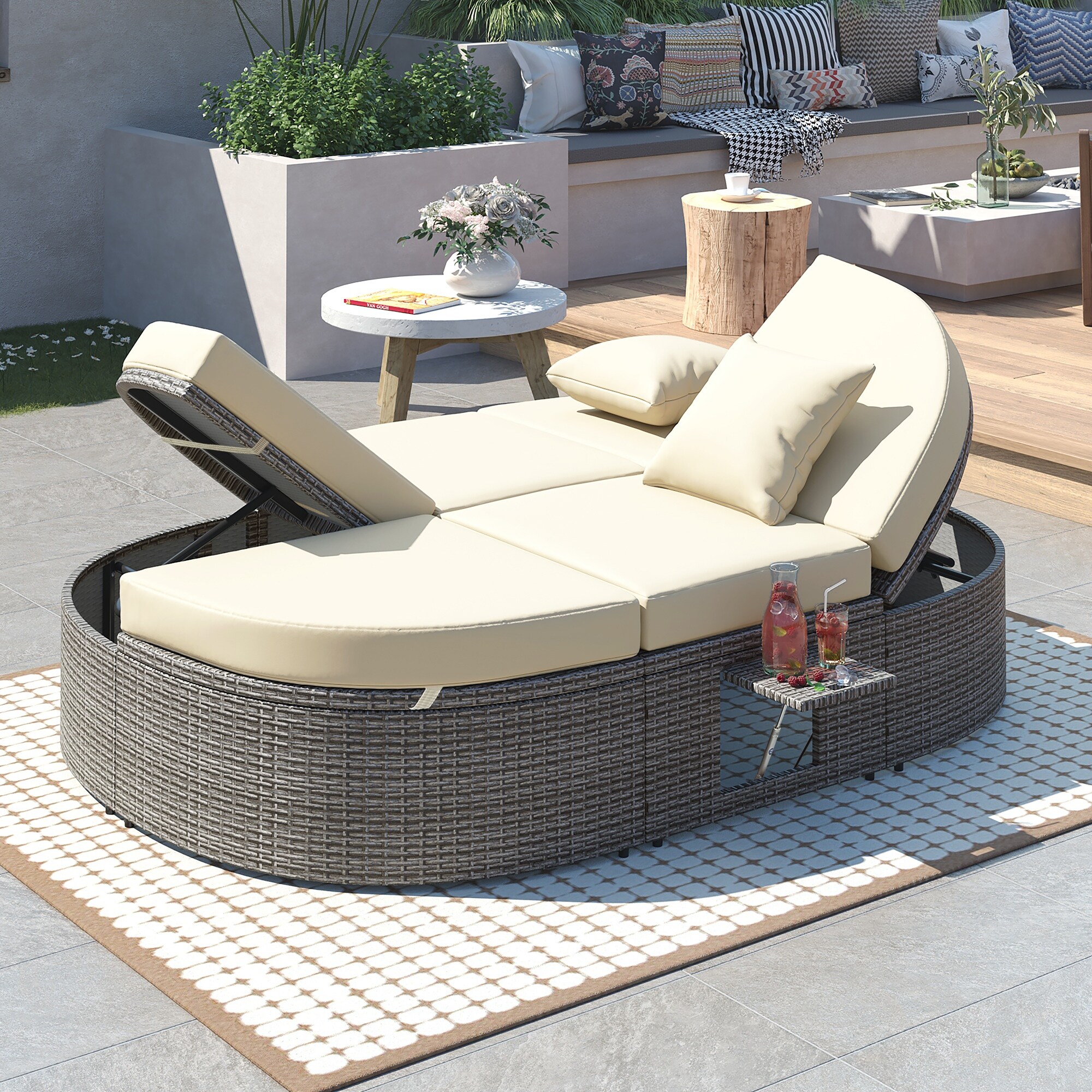 Outdoor chaise lounge with storage online
