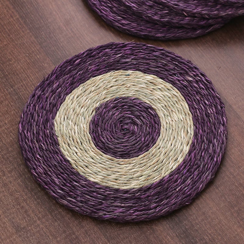 Novica Handmade Wine Aura Natural Fiber Placemats (Set Of 6)