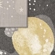 preview thumbnail 4 of 10, Kids Rug Space with Planets and Stars in Pastel Colors