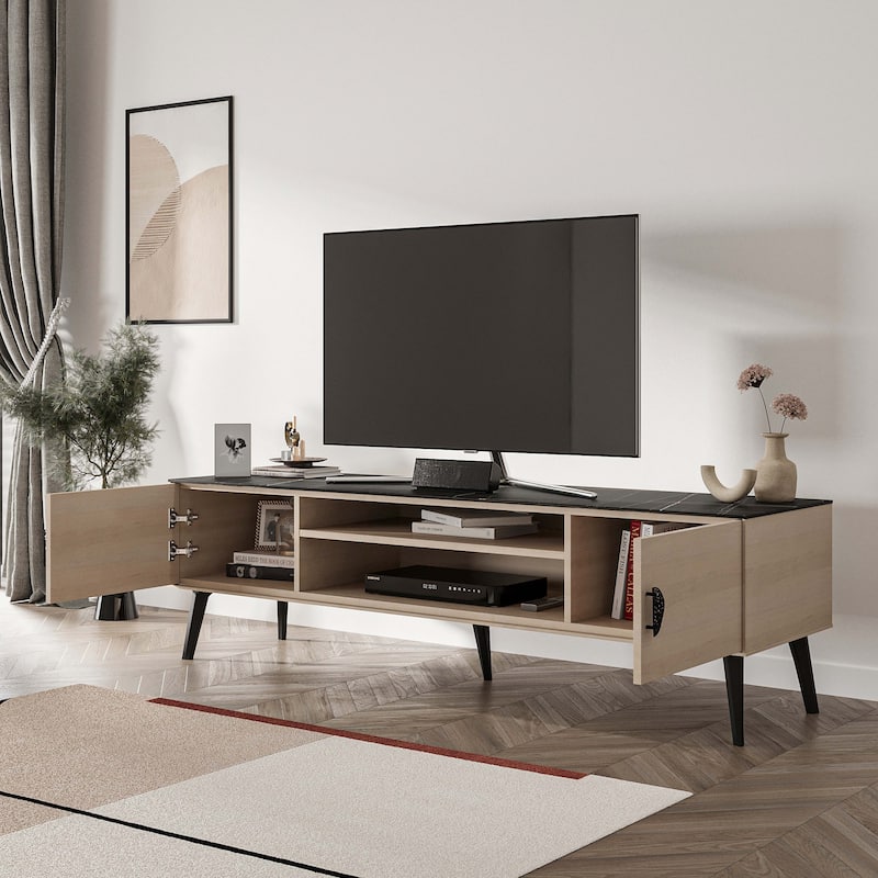 Manhattan Comfort Haley 70.9" Mid-Century Modern TV Stand