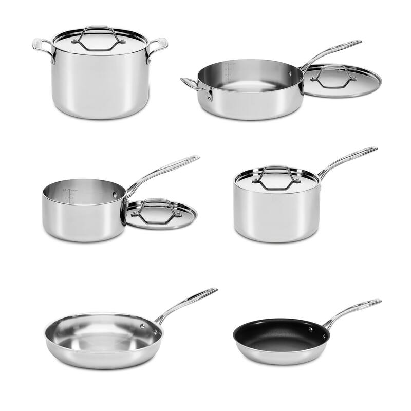 Cuisinart Custom Clad 5-Ply Stainless Cookware 10 Pc. Set