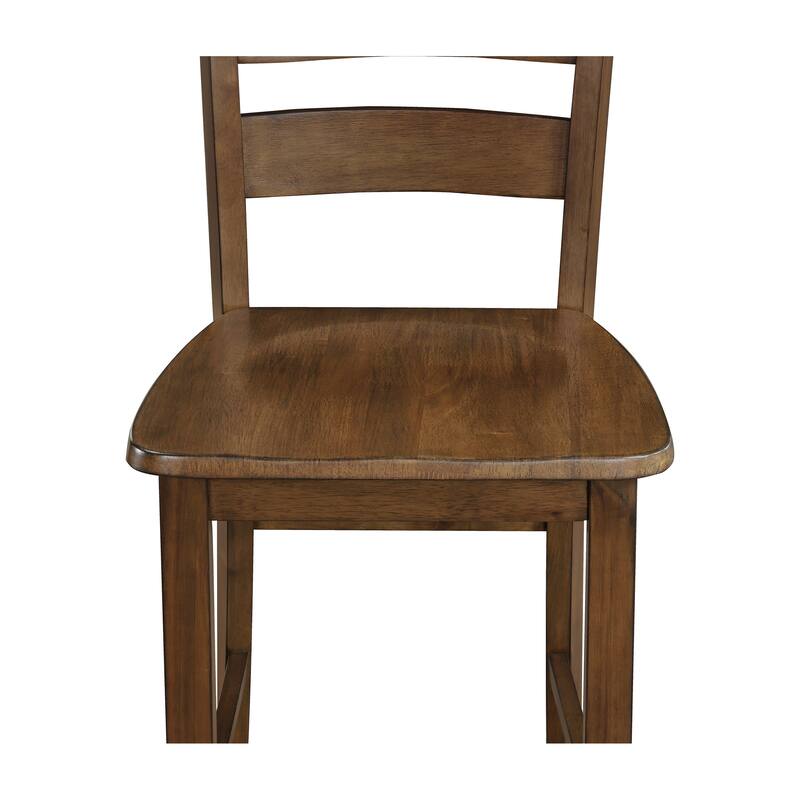 Casual 5-Piece Counter Height Dining Square Table Side Chairs Kitchen Table Dining Room Wooden Furniture Set