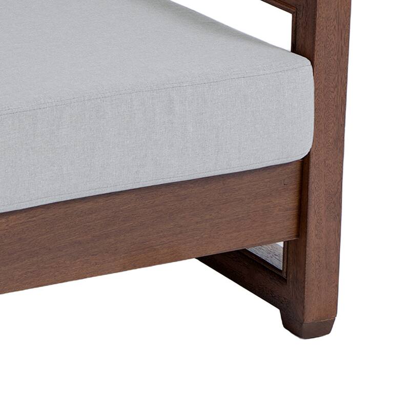 Patio Teak Wood Outdoor Arm Chair with Cushion