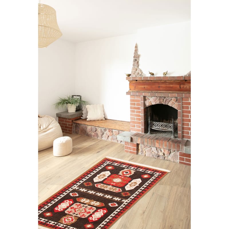 Ankara Brown Kilim 5'0" x 8'1" - 5'0 x 8'1