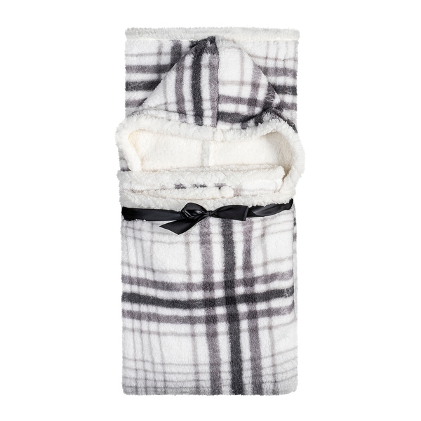 Grey discount check blanket