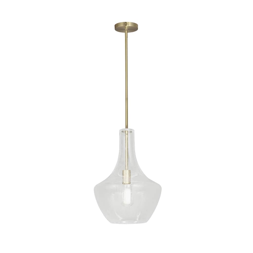 Justice Design Group EVOLV Fusion Harlow 12-inch Pendant with Seeded Glass