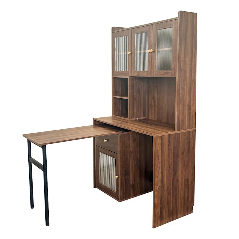 Computer Desk with Hutch & Bookshelf