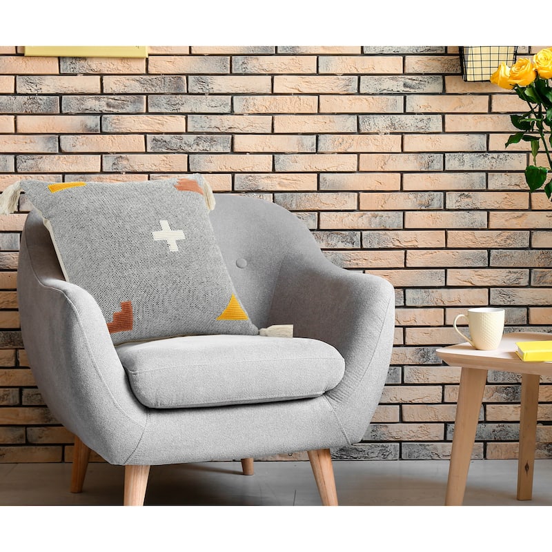 Sevita Golden Desert Swiss Zeal Throw Pillow - Accent - 20" x 20" - Polyester - Gray/Black/White/Adobe/Golden Glow - Single