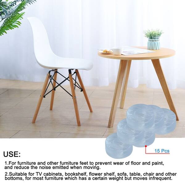 15pcs Round Rubber Feet Leg Pads Anti Scratch Furniture Round Rubber Feet Leg Pads Anti Scratch