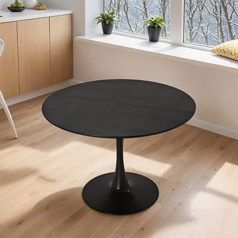 Industrial-Chic Table(Dining/Coffee/Console Multi-Use) - Black-47.24-Four Patch work Tabletops